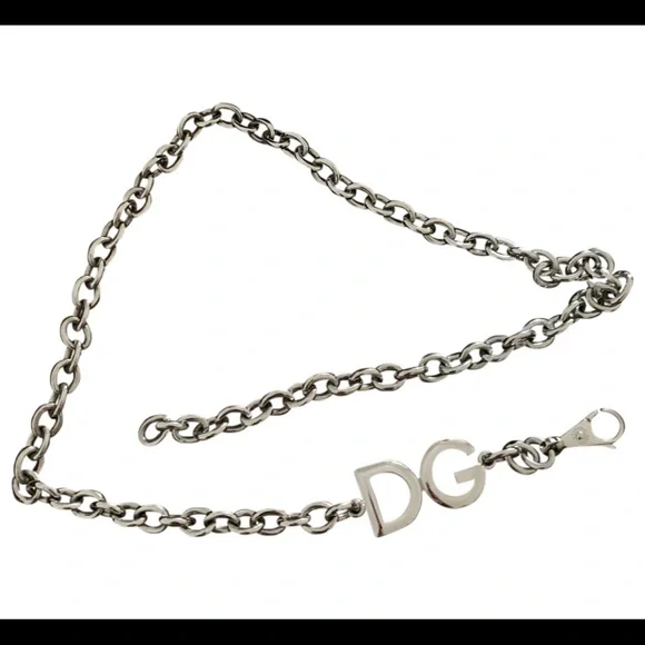 Dolce & Gabbana silver chain belt Dolce & Gabbana Diamond Buckle Silver Chain Belt ○ Labellov  main image 2
